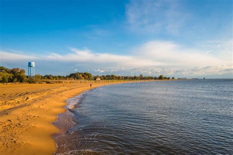 View of the Beach at Sandy Point State Park in Annapolis, Maryland ...