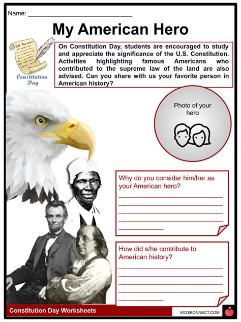 Constitution Day Worksheets | Citizenship Day, History, Facts