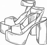 High Heel coloring Page  ColouringPages sketch template