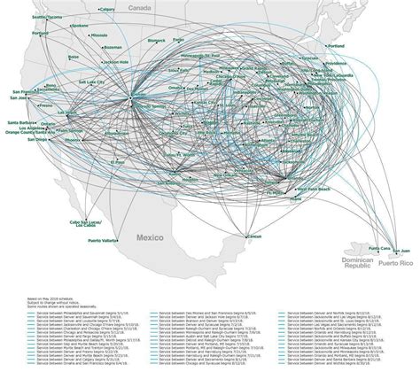 Frontier Airlines Route Map | Examples and Forms