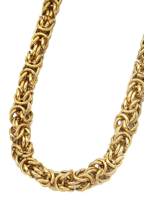 Mens Gold Byzantine Chain | Mens gold jewelry, Gold chains for men, Gold chain design