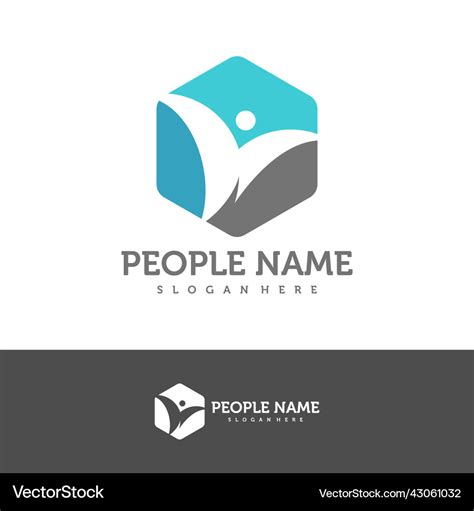 People logo design template community logo Vector Image