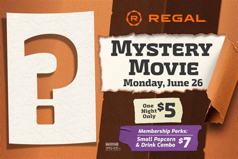 Regal on Twitter: "Tickets are now on sale for our June 26 Mystery Movie! See this new, PG-13 ...