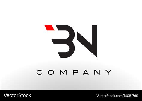 Bn logo letter design Royalty Free Vector Image