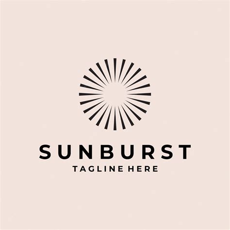 Premium Vector | Sunburst logo vector creative minimal design template symbol for corporate ...