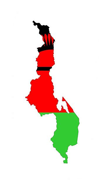 Map Of Malawi 3d Flag Flag Silhouette Outline Vector, Flag, Silhouette ...