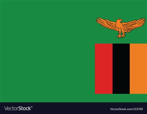 Zambia flag Royalty Free Vector Image - VectorStock