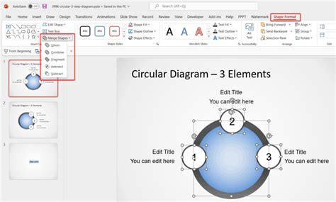 How to Merge Shapes in PowerPoint (Union, Intersect, Subtract)