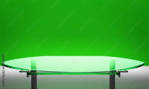 3d render of a green and white background, virtual studio, green Screen ...