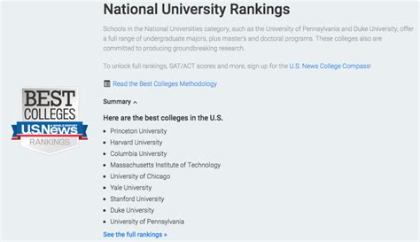 US News Ranking Best Colleges | The Edge