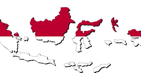 Indonesia Flag Map Png