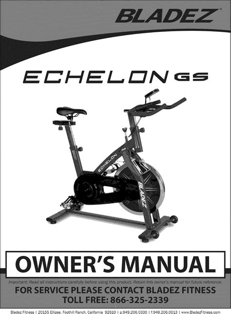 Bladez ECHELON GS 1412053L User Manual CYCLE Manuals And Guides