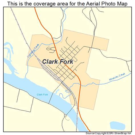 Aerial Photography Map of Clark Fork, ID Idaho