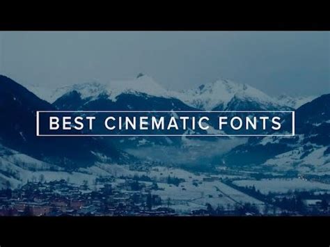 best free cinematic fonts (download) - YouTube