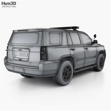 Chevrolet Tahoe Police with HQ interior 2017 3D model - Vehicles on Hum3D