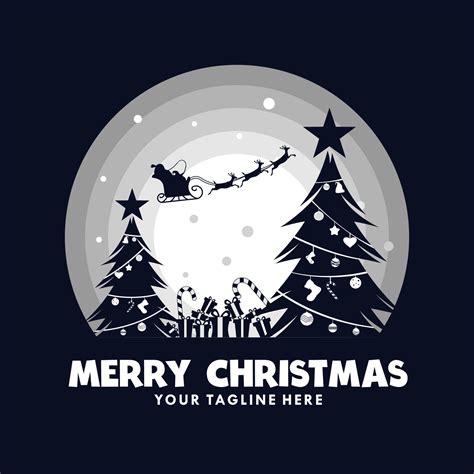 illustration merry christmas logo design template 11161935 Vector Art at Vecteezy