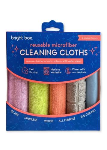 Bright Box™ Reusable Microfiber Cleaning Cloths, 5 pk - Ralphs