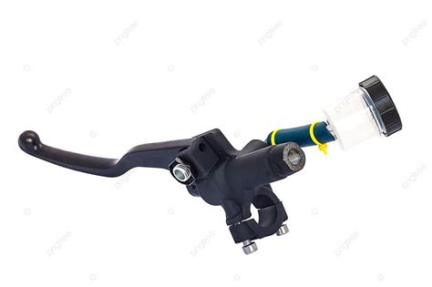 A Black Motorcycle Lever Isolated On White With Clipping Path Photo ...