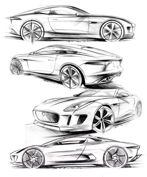 Matthew Beaven's Jaguar concept/production pencil sketches - F-Type Coupe, C... | Desenhos de ...