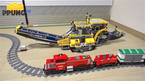 LEGO Technic 42055 B model - EV3 MOD & Cargo train by 뿡대디 - YouTube