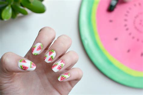 nails | watermelon nail art — Caroline Burke | Burkatron