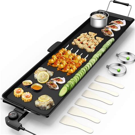 Buy Costzon 35" Electric Griddle Teppanyaki Grill BBQ, Nonstick Extra Large Griddle Long ...