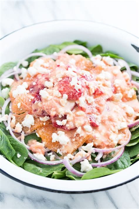 Citrus Spinach Salad with Feta Cheese | Get Inspired Everyday! | Recipe | Feta cheese salad ...