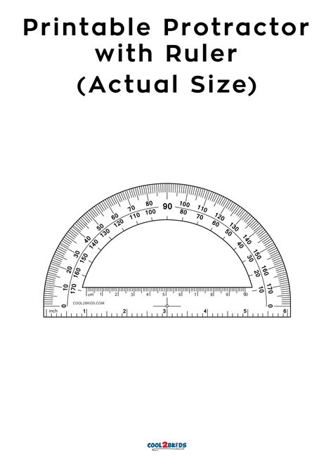 Real Size Printable Protractor - Printable Word Searches