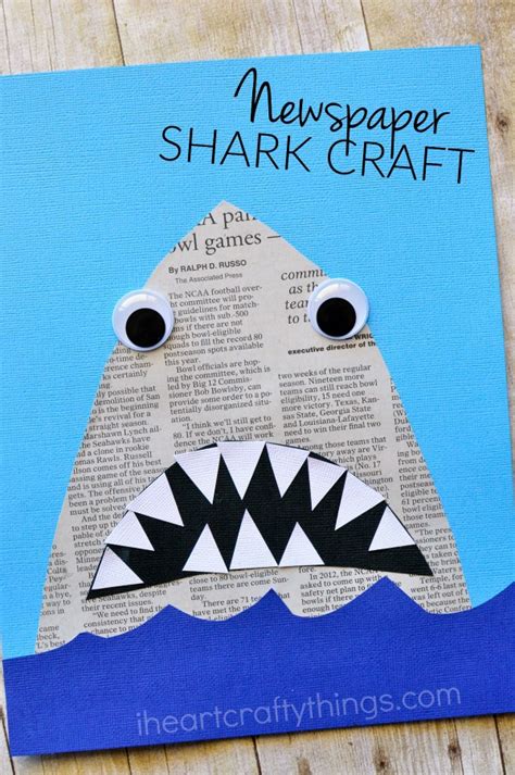 Newspaper Shark Craft - I Heart Crafty Things