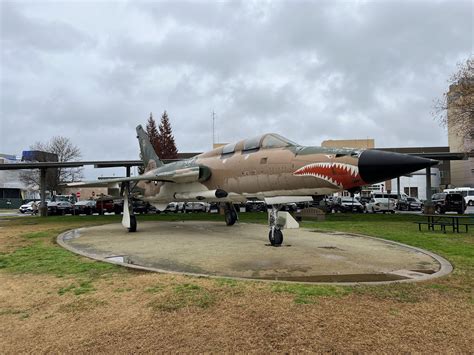 F-105G Vietnam memorial at Mather VA hospital, California : r/aviation