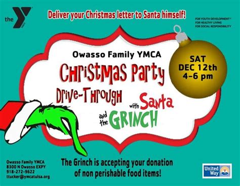 Owasso Family YMCA Hosting Santa and The Grinch Drive-Through - Owassoisms.com