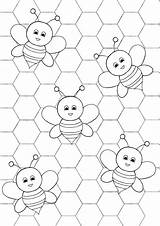 Honeycomb Coloring Page sketch template