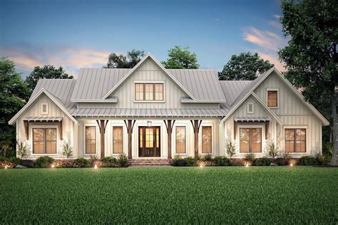 Plan 51814HZ: Expanded 3-Bed Modern Farmhouse with Optional Bonus Room | Modern farmhouse plans ...