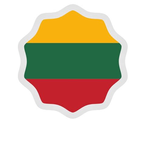 Lithuanian flag symbol sticker