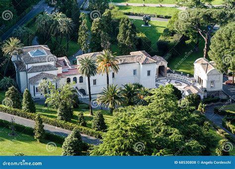 Vatican Gardens in Vatican City. Aerial View. Rome, Italy Stock Photo - Image of flora ...