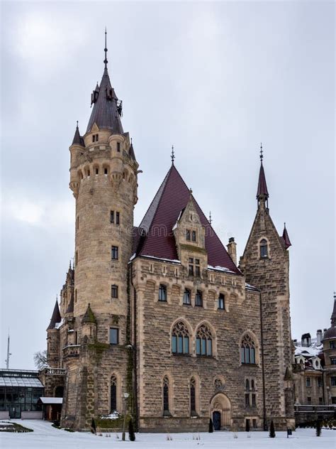 Moszna Castle, Near Opole, Silesia, Poland, Winter Stock Photo - Image ...