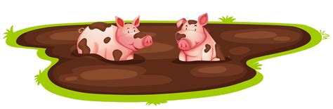 Pig Rolling In Mud Clip Art