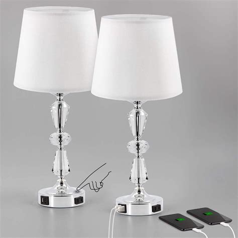 USB Port Table Lamps At | Usb Table Lamp Silver Crystal Ball With ...