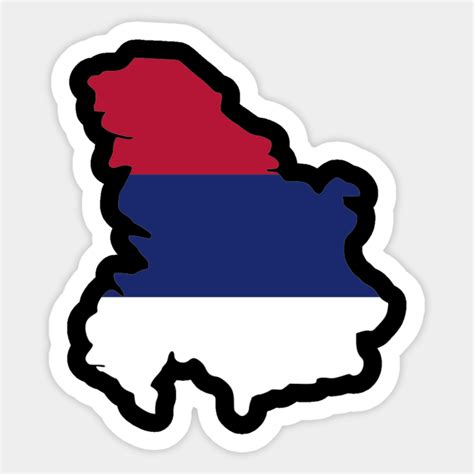 Serbia map flag - Serbia - Sticker | TeePublic