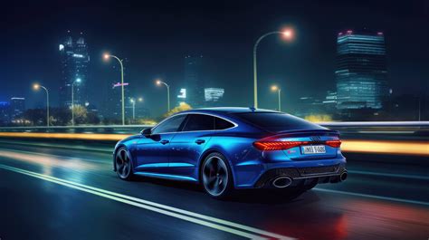 a stunning desktop wallpaper with a 2023 Audi RS7 Sportback, speeding ...