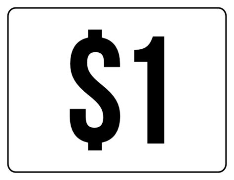 One Dollar Sign