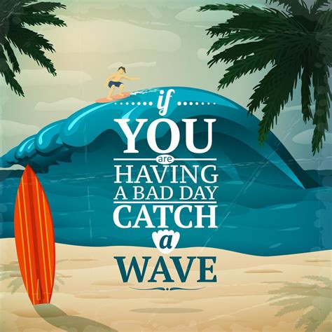 Catch a wave surfboard poster 430406 Vector Art at Vecteezy