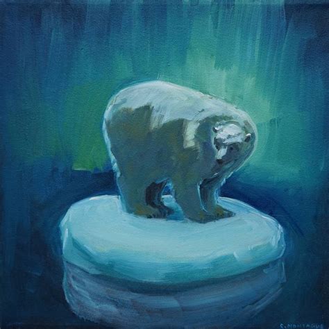 Polar Bear Life Preserver Painting by Christine Montague | Saatchi Art