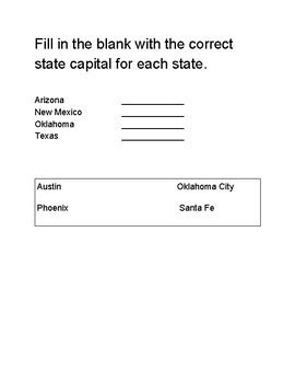 USA Southwest Region Quiz by Mr Matthews Teacher Store | TpT