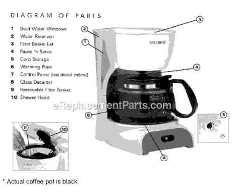 Mr. Coffee DRX5 Parts List and Diagram : eReplacementParts.com