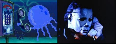 In "Jellyfish Hunters", the blue jellyfish calls SpongeBob and just ...