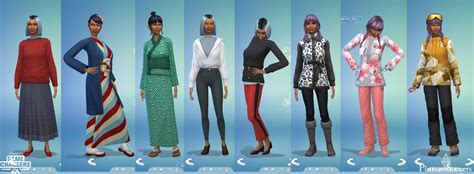 Snowy Escape Female – styled looks – Platinum Simmers