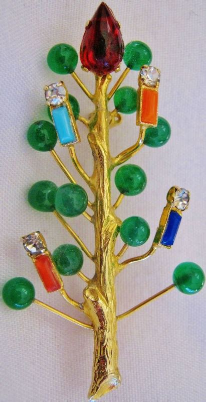 Christmas tree pins from Bijoutree's JEWELED FOREST