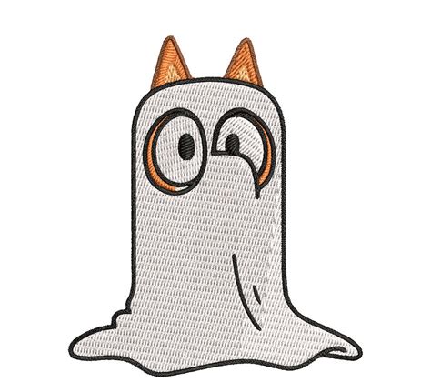 Bluey Bingo Character Ghost Halloween Embroidery File - Etsy