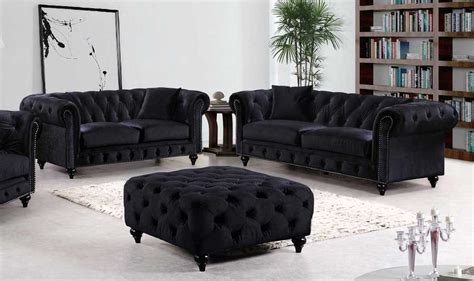 Displaying Gallery of Black Velvet Sofas (View 3 of 30 Photos)